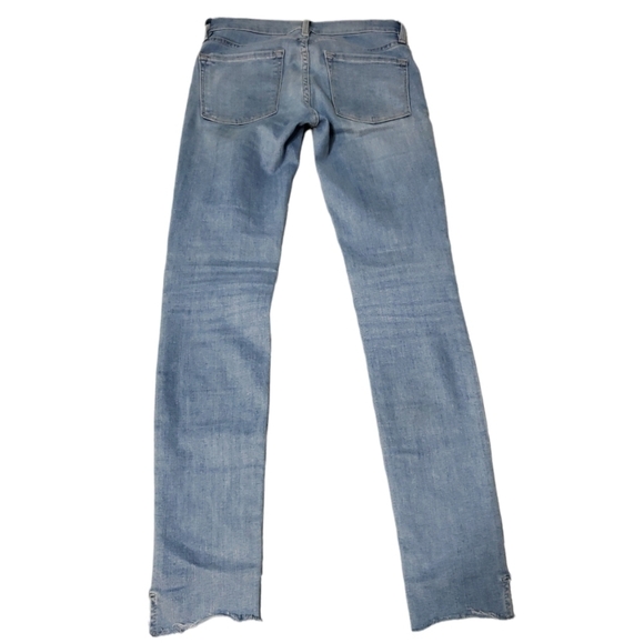 FRAME DENIM LE SKINNY DE JEANNE TWO STEPS FRAYED HEM ANTIBES JEAN, SIZE 24 - Picture 12 of 13